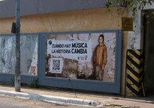 Sonidos de la Tierra utiliza código QR en mural en el centro asunceno
